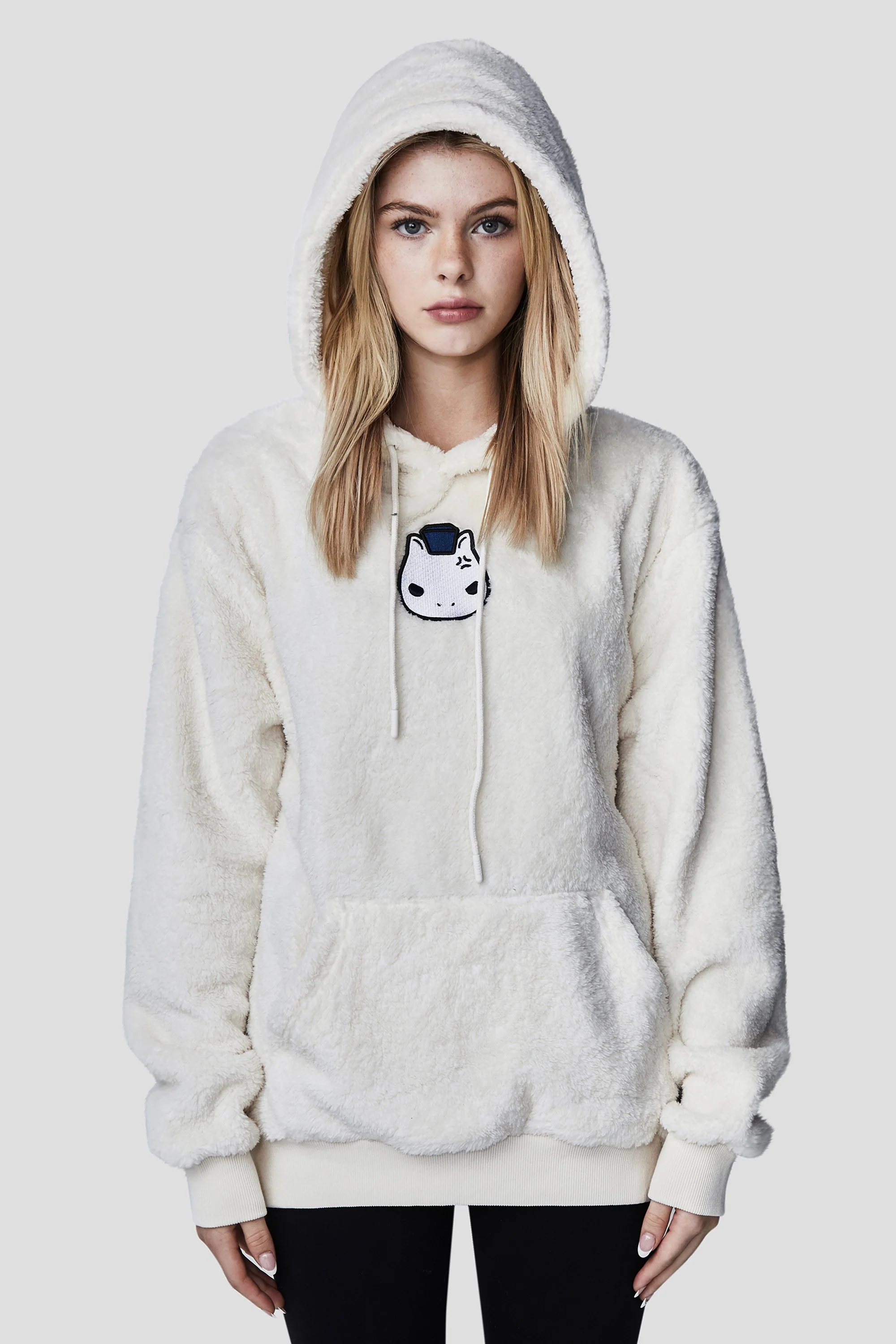 BLUE PLUSH PULLOVER HOODIE - Image 4