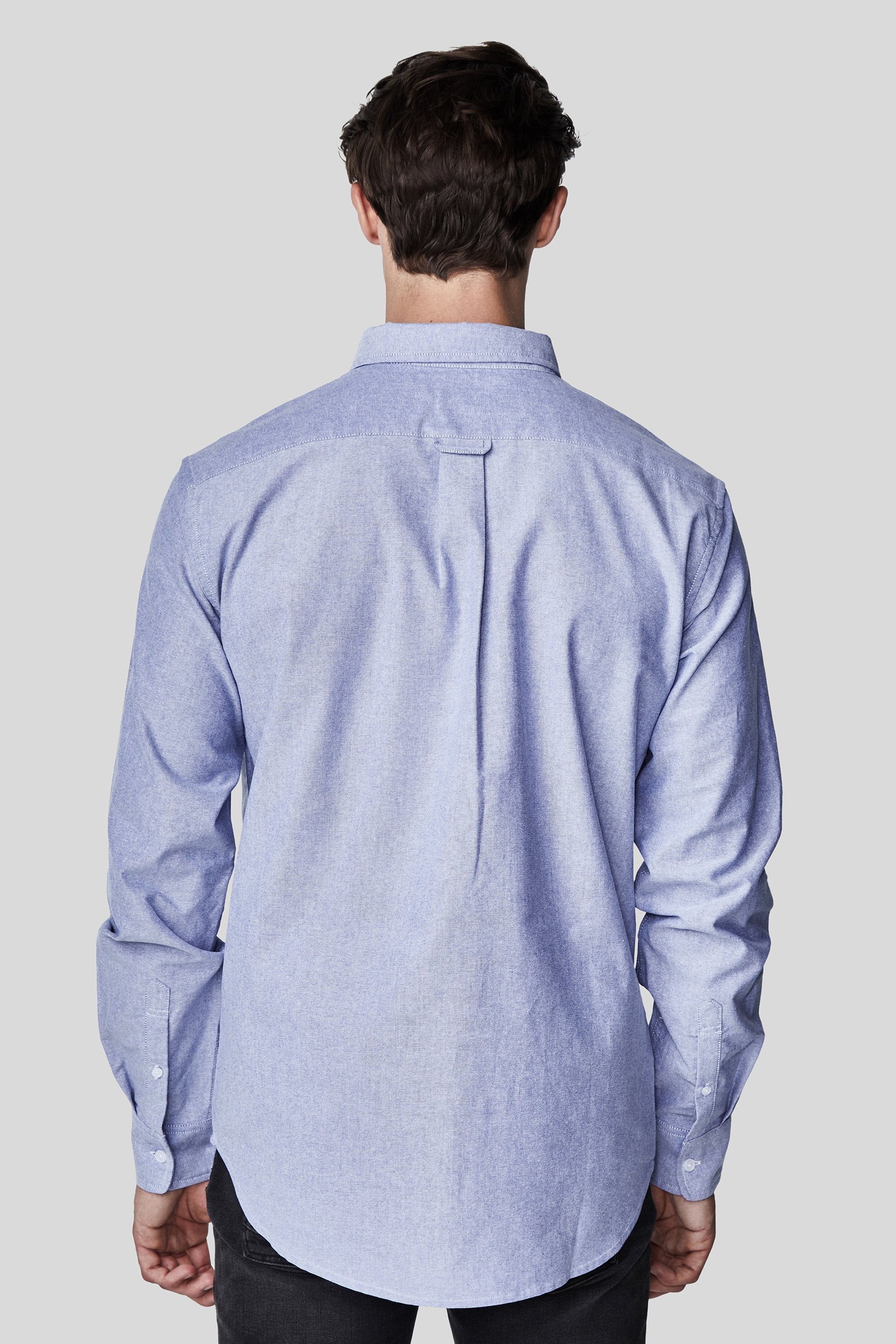 LIQUID LONG SLEEVE OXFORD SHIRT - BLUE OXFORD - Image 4