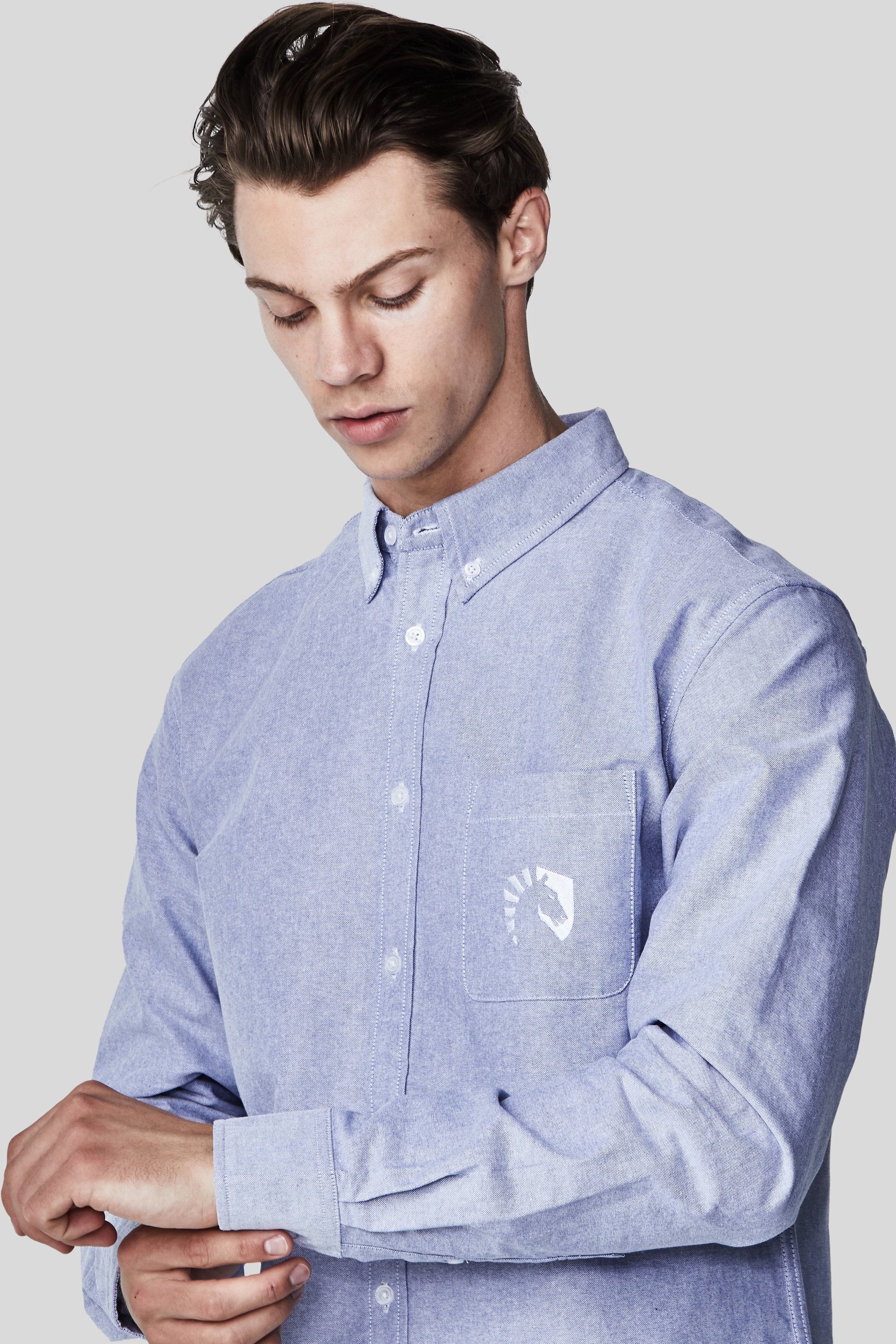 LIQUID LONG SLEEVE OXFORD SHIRT - BLUE OXFORD - Image 7