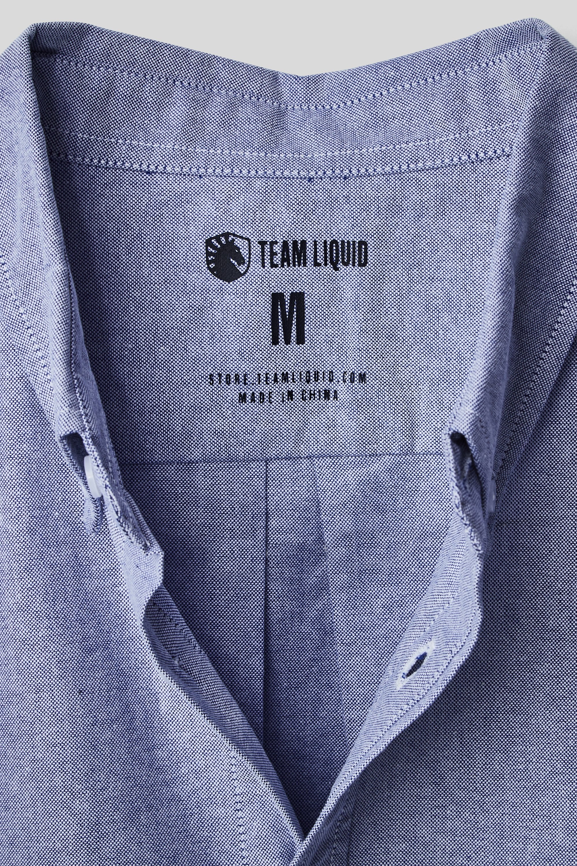 LIQUID LONG SLEEVE OXFORD SHIRT - BLUE OXFORD - Image 9