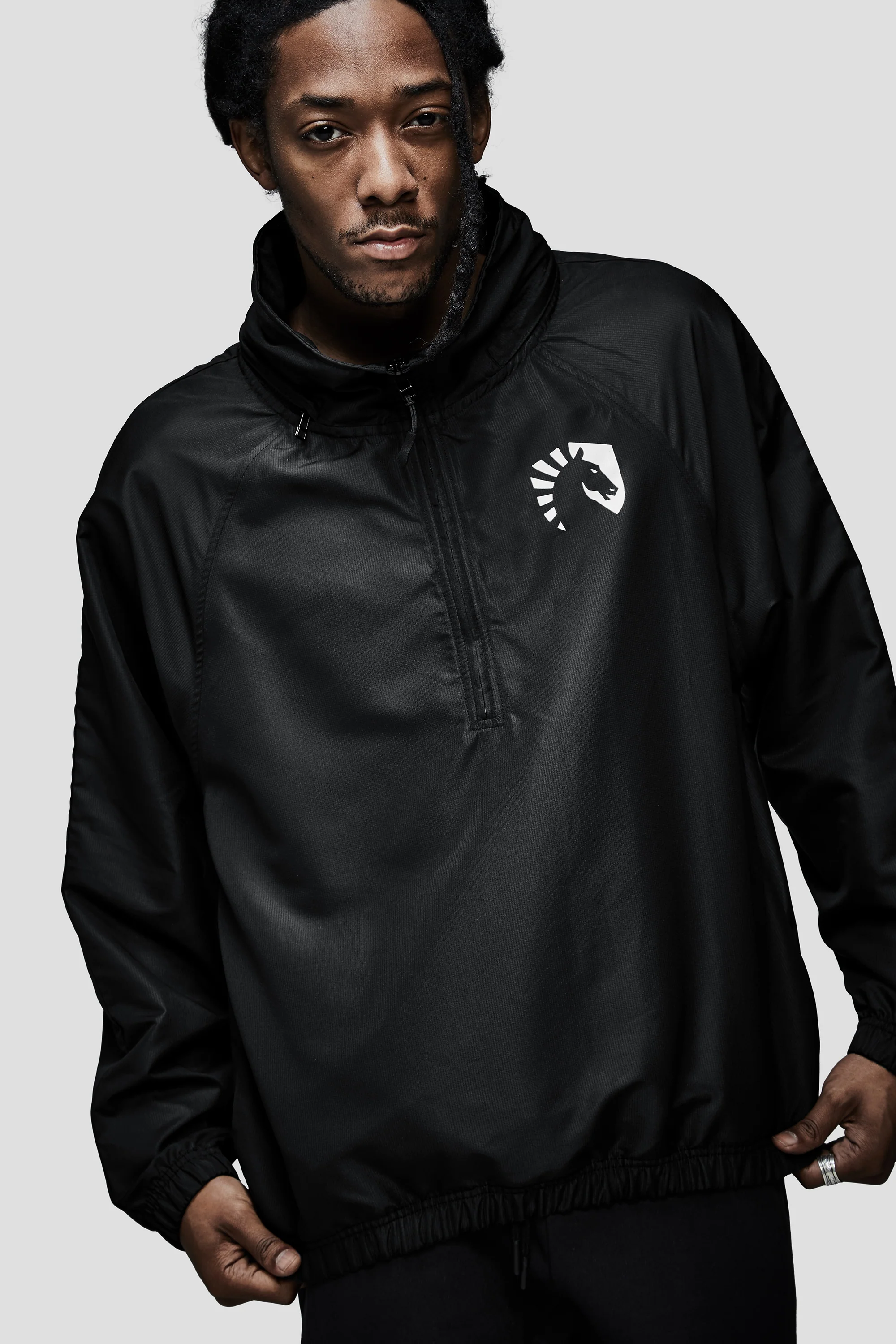 LIQUID PRESTIGE HALF ZIP WINDBREAKER - BLACK - Image 13