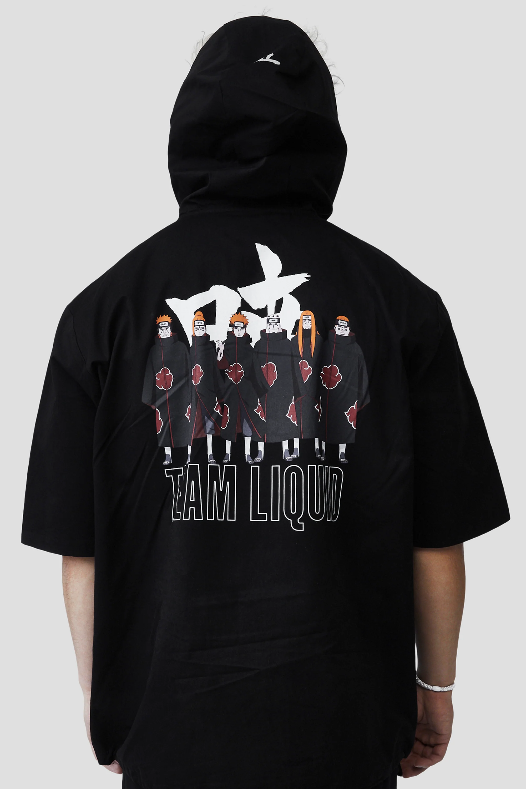 NARUTO AKATSUKI SIX PATHS OF PAIN SHORT SLEEVE TECH HOODIE - Image 11