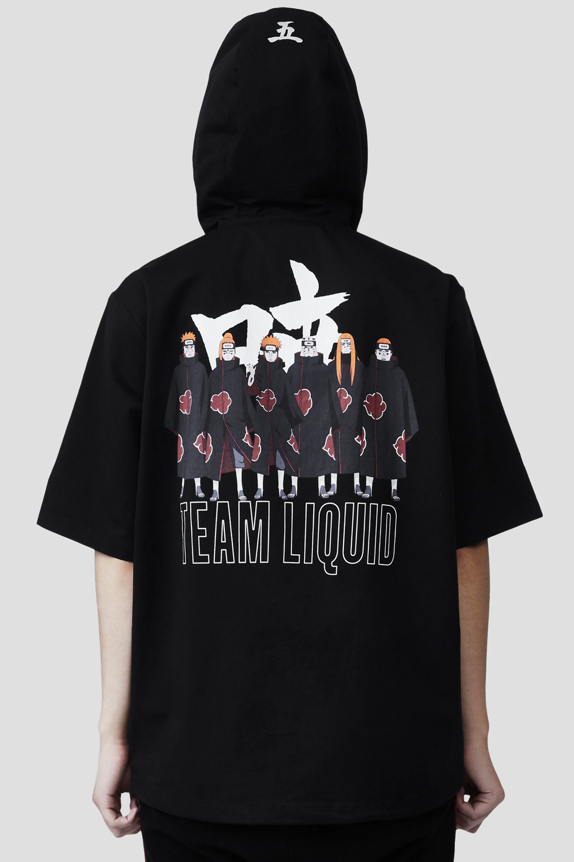 NARUTO AKATSUKI SIX PATHS OF PAIN SHORT SLEEVE TECH HOODIE - Image 20